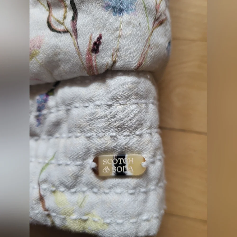 Scotch & Soda Floral Quilted Jacket - Cream and Tan - Picture 6 of 11